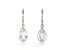 White Pear Shape Topaz Sterling Silver Earrings 5ct
