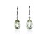 Green Pear Shape Prasiolite Sterling Silver Earrings 4ct