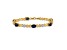 14k Yellow Gold and Rhodium Over 14k Yellow Gold Diamond and Sapphire Infinity Bracelet