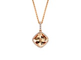 2.70ctw Morganite and Diamond Pendant in 14k Rose Gold