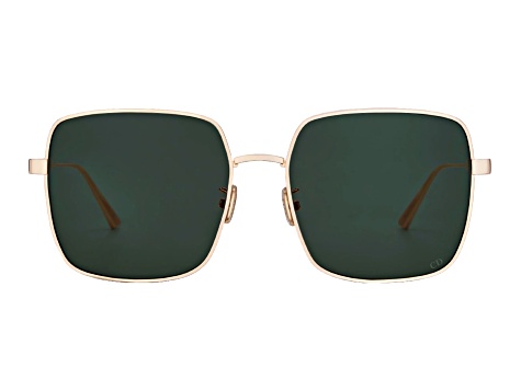 Dior Cannage Rose Gold Square Frame / Green Lenses