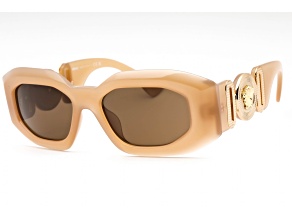 Versace Opaline Beige Frames / Dark Brown Lenses Sunglasses