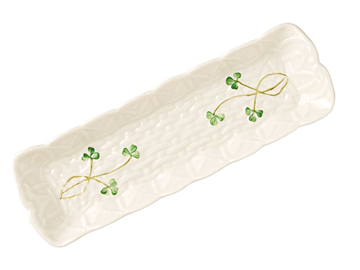Belleek Shamrock Mint Dish