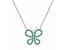 Emerald Butterfly Sterling Silver Necklace