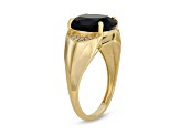 Onyx with Diamond Accent 10K Yellow Gold Ring 3.15ctw