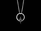 Star Wars™ Fine Jewelry Guardians Of Light Black & White Diamond Rhodium Over Silver Pendant 0.20ctw