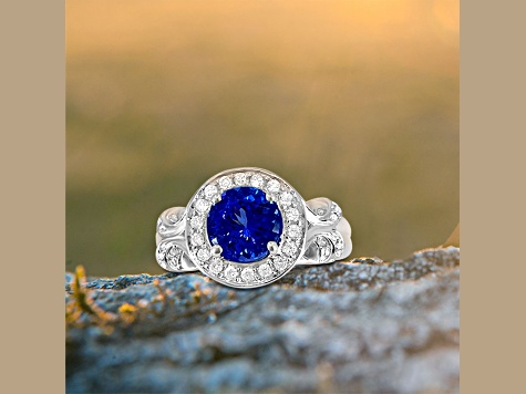 14K White Gold Tanzanite and Diamond Ring, 1.84ctw