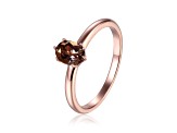 Oval Lab Created Alexandrite 14K Rose Gold Over Sterling Silver Solitaire Ring, 1.00ct