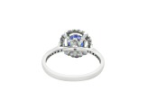 14K White Gold Round Tanzanite and Diamond Ring, 1.59ctw