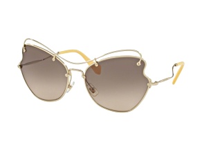 Miu Miu Pale Gold Frame / Light Brown and Gray Gradient Lenses