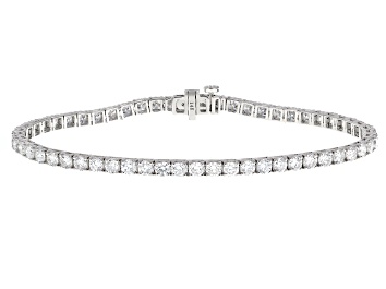 Picture of White Lab-Grown Diamond, 14k White Gold Bracelet 5.00ctw