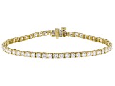 White Lab-Grown Diamond, 14k Yellow Gold Bracelet 5.00ctw