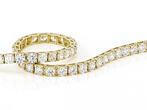 White Lab-Grown Diamond, 14k Yellow Gold Bracelet 5.00ctw