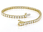 White Lab-Grown Diamond, 14k Yellow Gold Bracelet 5.00ctw