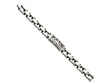 Stainless Steel Polished and Textured DAD 8.5-inch Bracelet