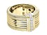 Judith Ripka 0.47ctw Bella Luce® Diamond Simulant 14K Yellow Gold Clad Wide Band Ring