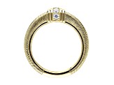 Judith Ripka 0.47ctw Bella Luce® Diamond Simulant 14K Yellow Gold Clad Wide Band Ring