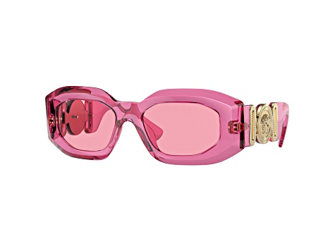 Versace Men's Fashion 54mm Transparent Pink Sunglasses|VE4425U-542184-54