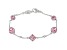 Judith Ripka 7ctw Oval Pink Bella Luce Diamond Simulant Rhodium Over Silver Station Bracelet