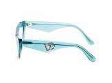 Dolce & Gabbana Women's Fashion  55mm Fleur Azure Sunglasses | DG4439-3406E3-55
