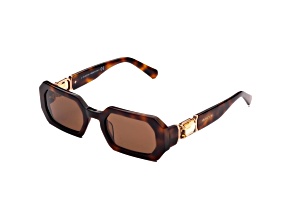 Swarovski Women's Octagon 50mm Brown Sunglasses