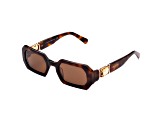 Swarovski Women's Octagon 50mm Brown Sunglasses
