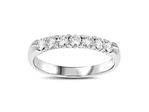 0.50cttw 7 Stone Diamond Band Ring in 14k White Gold