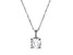 White Cubic Zirconia Platinum Over Sterling Silver April Birthstone Pendant With Chain 6.71ctw