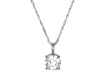 White Cubic Zirconia Platinum Over Sterling Silver April Birthstone Pendant With Chain 6.71ctw