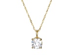 White Cubic Zirconia 18k Yellow Gold Over Sterling Silver April Birthstone Pendant 6.71ctw
