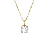 White Cubic Zirconia 18k Yellow Gold Over Sterling Silver April Birthstone Pendant 6.71ctw