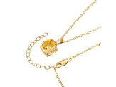 Yellow And White Cubic Zirconia 18k Yellow Gold Over Silver November Birthstone Pendant 7.10ctw