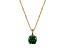 Green And White Cubic Zirconia 18k Yellow Gold Over Silver May Birthstone Pendant With Chain 5.23ctw