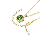 Green And White Cubic Zirconia 18k Yellow Gold Over Silver May Birthstone Pendant With Chain 5.23ctw