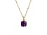 Lab Alexandrite Sapphire And CZ 18k Yellow Gold Over Silver June Birthstone Pendant 8.14ctw