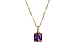 Lab Alexandrite Sapphire And CZ 18k Yellow Gold Over Silver June Birthstone Pendant 8.14ctw