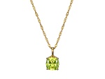Green And White Cubic Zirconia 18k Yellow Gold Over Silver August Birthstone Pendant 6.98ctw