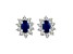 0.70ctw Sapphire and Diamond Earrings in 14k White Gold