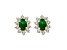 1.00ctw Emerald and Diamond Earrings in 14k Yellow Gold