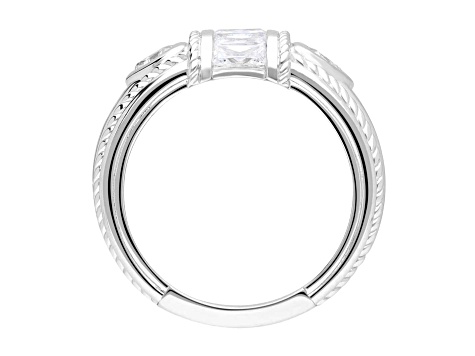 Judith Ripka 1.90ctw Bella Luce® Diamond Simulant Rhodium Over Sterling Silver Band Ring