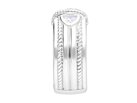 Judith Ripka 1.90ctw Bella Luce® Diamond Simulant Rhodium Over Sterling Silver Band Ring