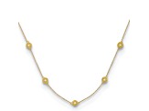 14K Yellow Gold Diamond Circles 16 Inch with 2 Inch Extension Necklace