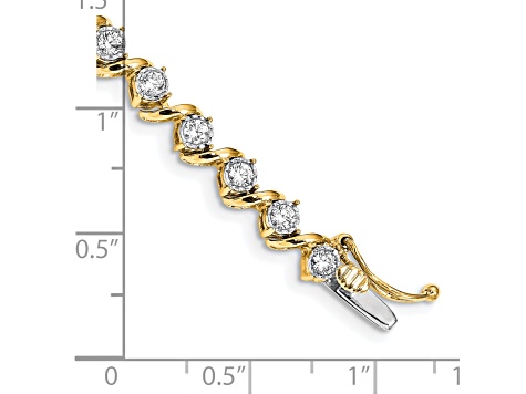 14K Yellow and White Gold Lab Grown Diamond VS/SI GH, Bracelet