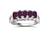 Red Ruby Rhodium Over Sterling Silver Ring 1.63ctw