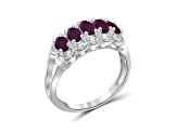 Red Ruby Rhodium Over Sterling Silver Ring 1.63ctw