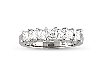 Picture of 1.00ctw Princess Cut Diamond Band in 14k White Gold