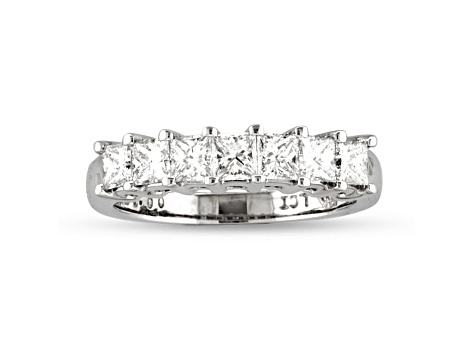 1.00ctw Princess Cut Diamond Band in 14k White Gold