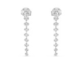 14K White Gold Dashing Diamond Dangle Earrings, 1.70 ctw.