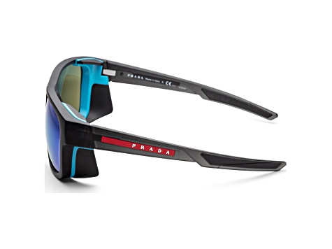 Prada Men's Linea Rossa 59mm Grey Rubber Transparent Sunglasses | PS07WS-13C08R