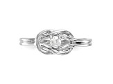 Rhodium Over 14K White Gold First Promise Diamond Promise/Engagement Ring 0.11ctw